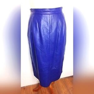 VINTAGE PURPLE LOTUS LEATHER SKIRT